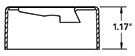Series 700 Filler Neck by 1.17 inch long diagram