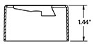 Series 700 Filler Neck by 1.44 inch long diagram